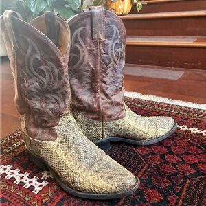 Rattlesnake Tony Lama Cowboy Boots, 10-D